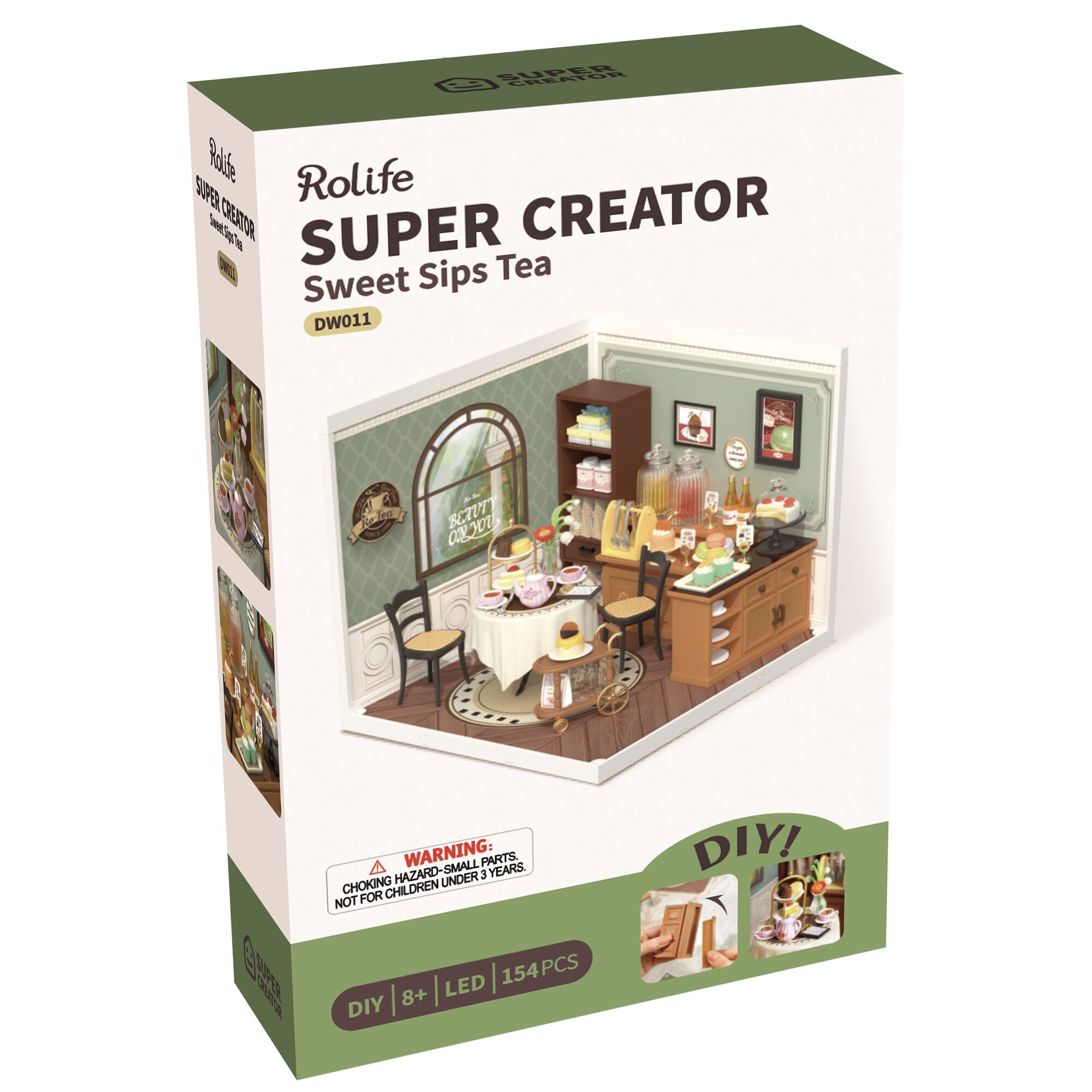 Rolife® Super Creator Sweet Sips Tea DIY Miniature Kit